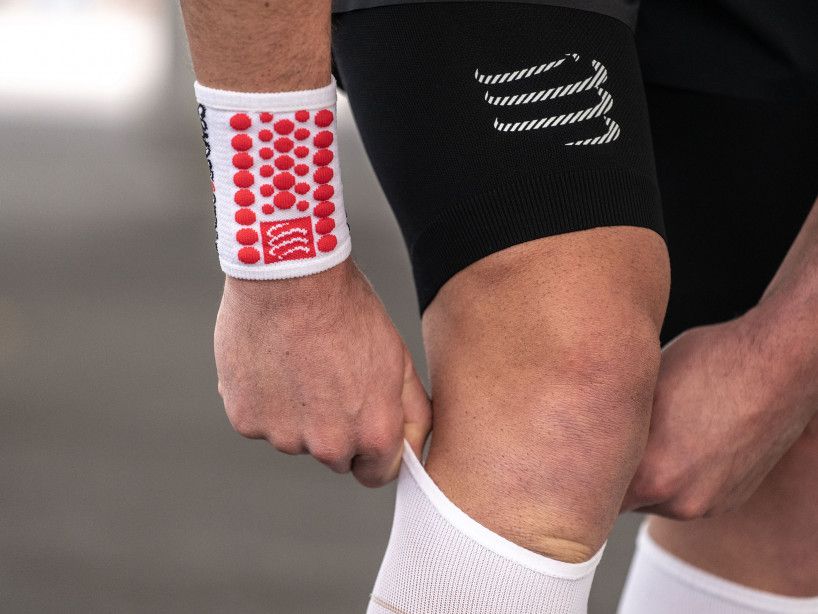 SWEATBANDS 3D.DOTS WHITE/RED